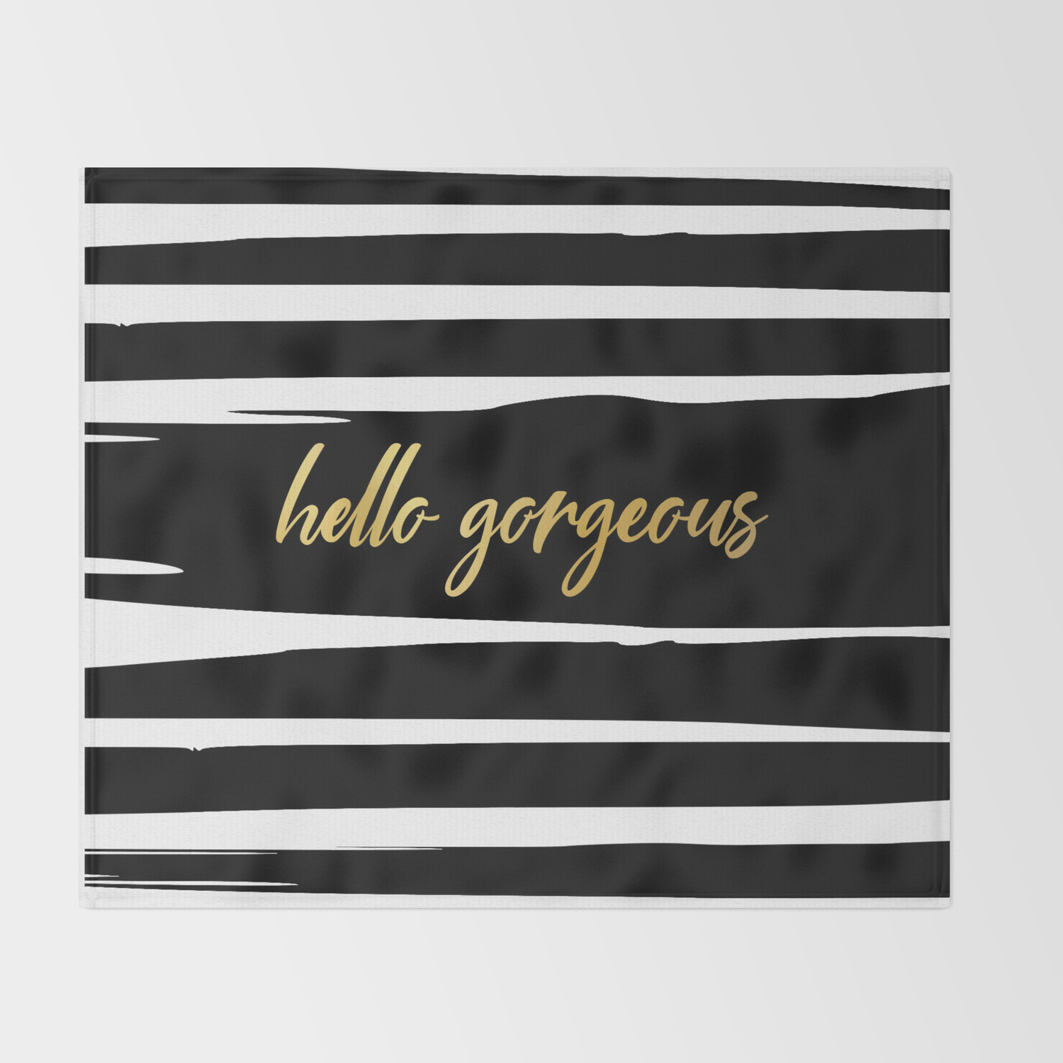 Hello Gorgeous Cute Meme Fun Bathroom Art Black And White