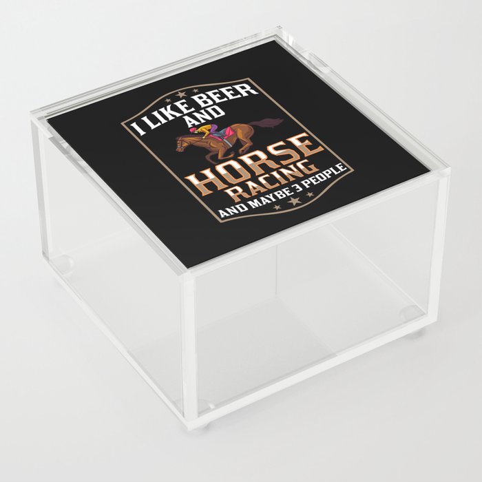 Horse Racing Race Track Number Derby Acrylic Box