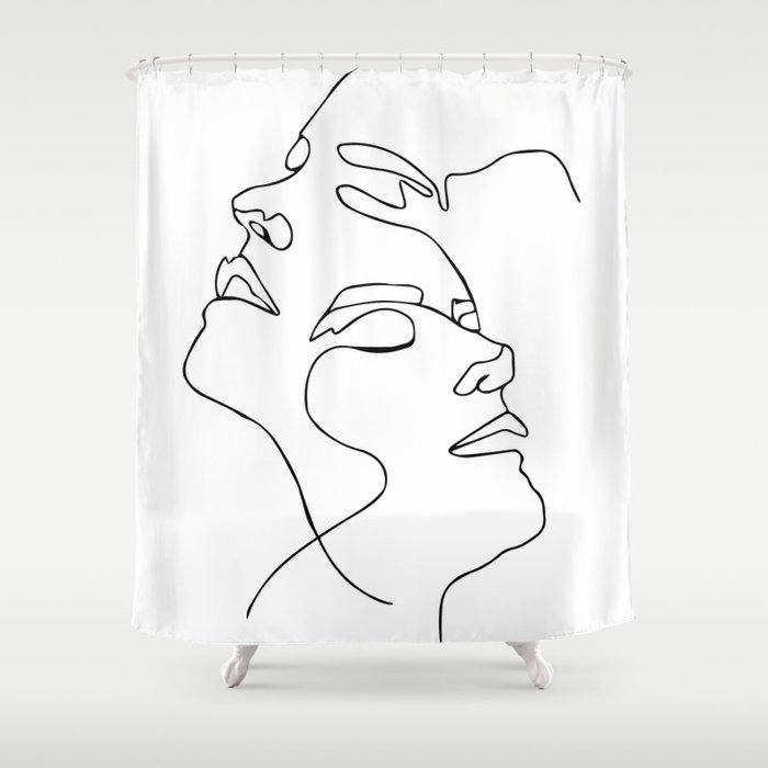 Double Face One Line Poster Abstract Art Abstract Poster Modern