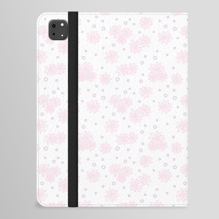 Daisies and Dots - Pastel Pink, Yellow and Purple iPad Folio Case