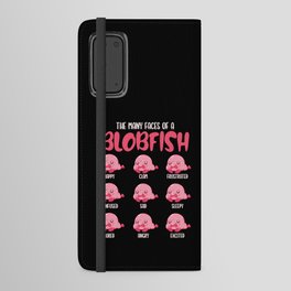 The Many Faces Of Blobfish Funny Emotion Types Android Wallet Case