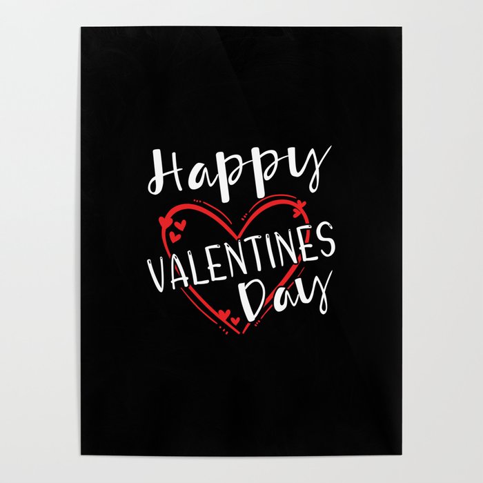 Greetings Word Art Lines Hearts Day Valentines Day Poster