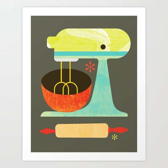 Kitchen Mix & Roll Art Print