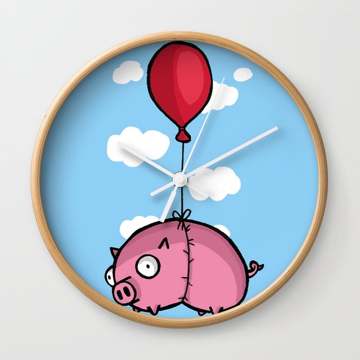 fly piggy fly Wall Clock