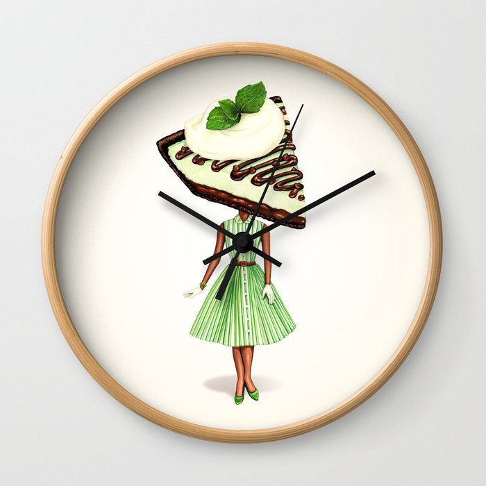 Cake Head Pin-Up : Grasshopper Pie Wall Clock