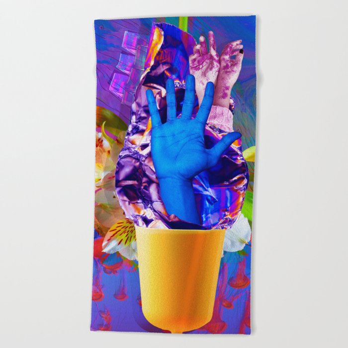 "8 of cups" valentine series by weart2.com Beach Towel