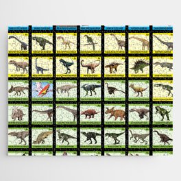 65 MCMLXV Prehistoric Periodic Table of Dinosaurs Pattern Jigsaw Puzzle