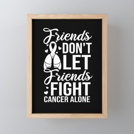 Lung Cancer Ribbon White Awareness Survivor Framed Mini Art Print