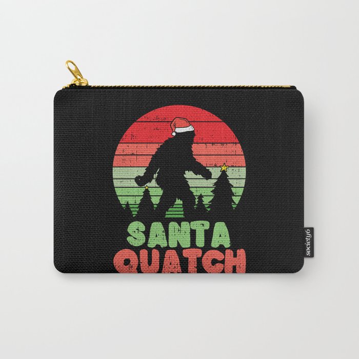 Christmas Santa Quatch For Bigfoot Lovers Carry-All Pouch