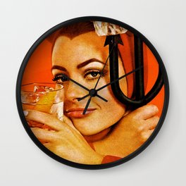 Vodka Martini, A devilishly dry proposition Vintage Pitchfork - Devil Advertisement Poster Wall Clock