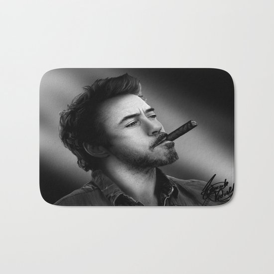 David's Portrait #2 Robert Downey Junior Bath Mat