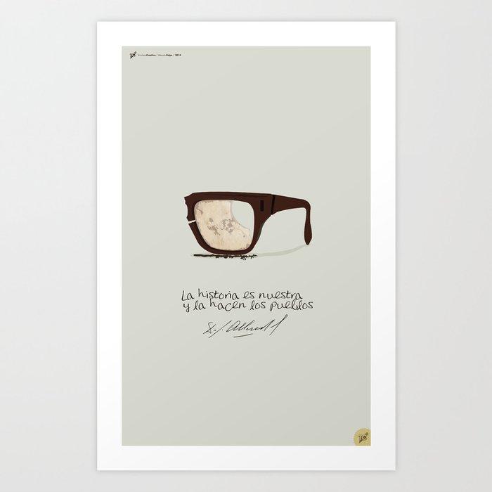 Salvador Allende Lente - TrincheraCreativ Art Print
