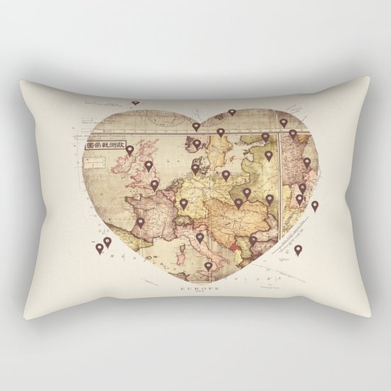 Love to Travel Rectangular Pillow