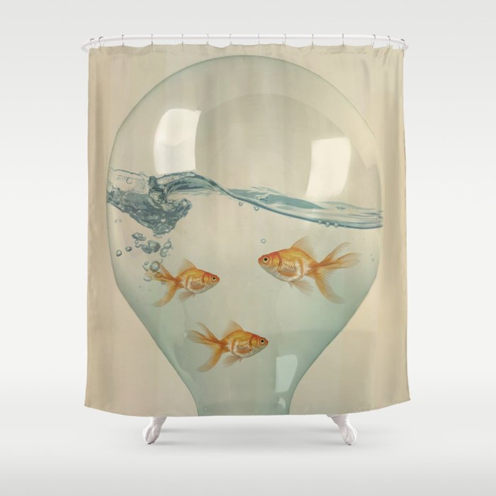 Hour Glass Goldfish Shower Curtain