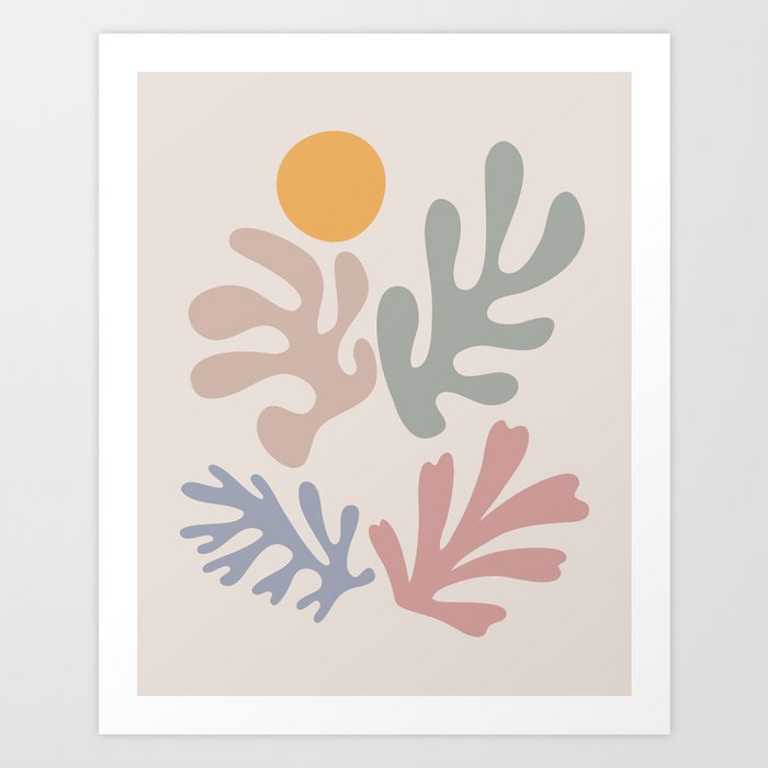 Leaves And Sun - Henri Matisse Inspired Art Print