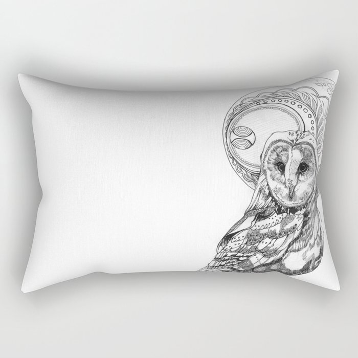 Owl Moon Rectangular Pillow