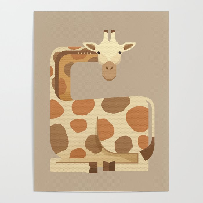 Whimsy Giraffe Poster