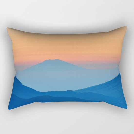 Orange Valley #mountains Rectangular Pillow