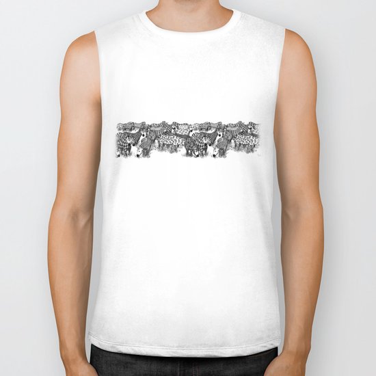Zebra Print Biker Tank