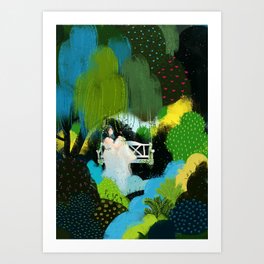 Girl and the Willow Art Print