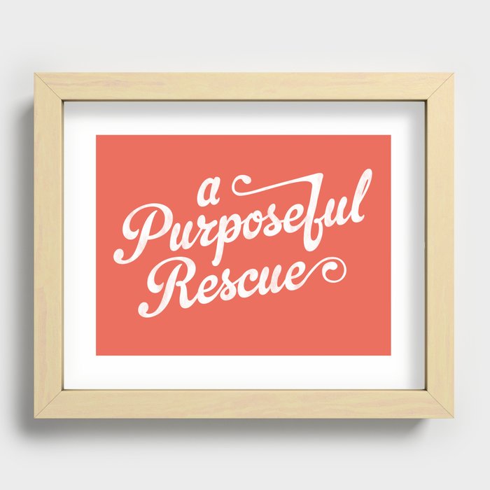 A.P.R. Logo (coral) Recessed Framed Print