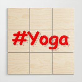 "#Yoga" Cute Design. Buy Now Wood Wall Art