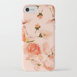 Peach Florals iPhone Case