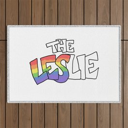 The Leslie Logo Outdoor Rug