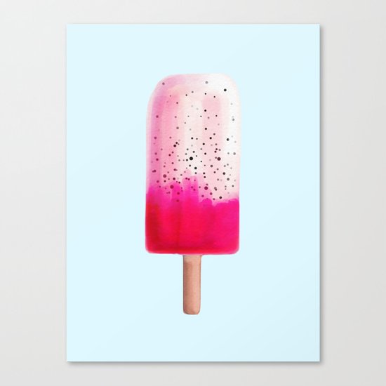 Dragon Fruit Popsicle Canvas Print