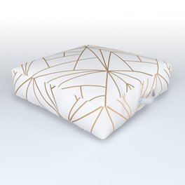 Geometric Gold Pattern With White Shimmer Outdoor Floor Cushion | Shinypattern, Goldshimmerpattern, Sunnypattern, Goldshimmer, Minimalistgold, Whiteshimmer, Gold, Geometricpatern, Pattern, Bohogoldpattern 