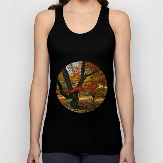 Red autumnal leaves Unisex Tank Top