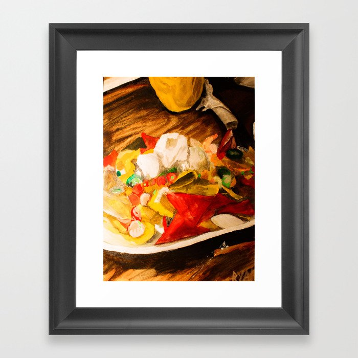 Shrimp Nachos Framed Art Print