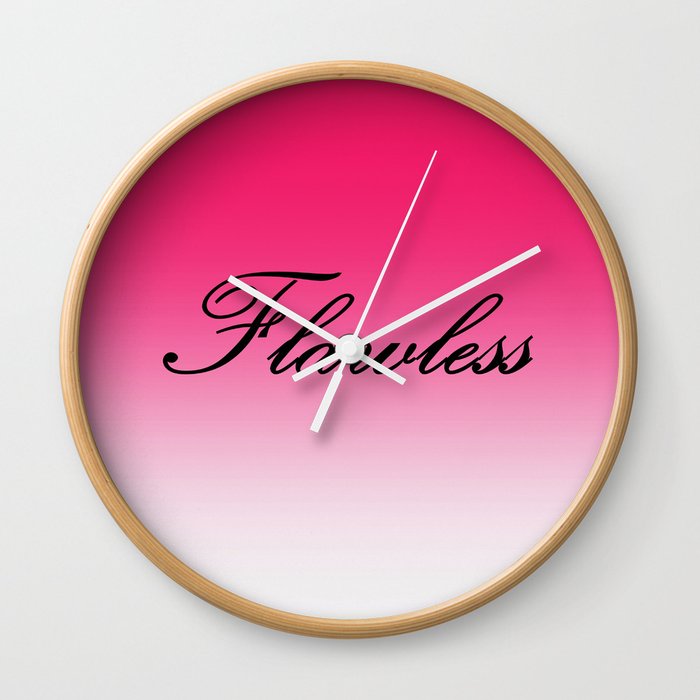 FlawleSS Pink Ombre Wall Clock
