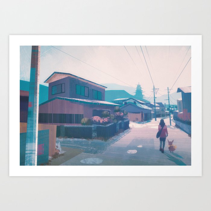 Lavender Town - Kanto in real life Art Print