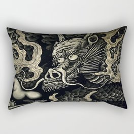 Black Dragon Rectangular Pillow