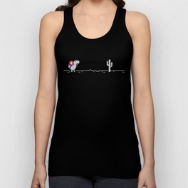 Riding the little T-Rex without Internet connection at night Unisex Tank Top