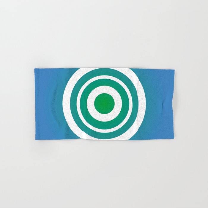 Turquoise water circles Hand & Bath Towel