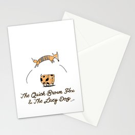 Quick brow fox Stationery Cards