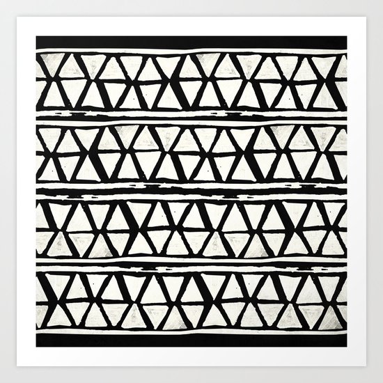Tribal Geometric Band Art Print