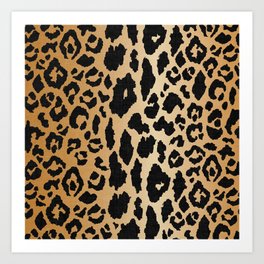 Leopard Print Linen Art Print