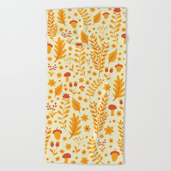 Forest Glade Pattern Beach Towel