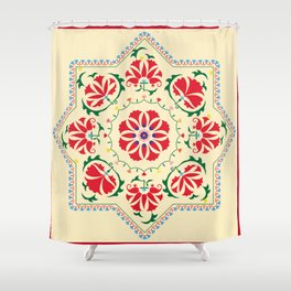 Uzbek ethnic vintage ornament suzani Shower Curtain