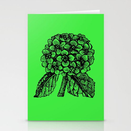 Green Hydrangea Stationery Cards