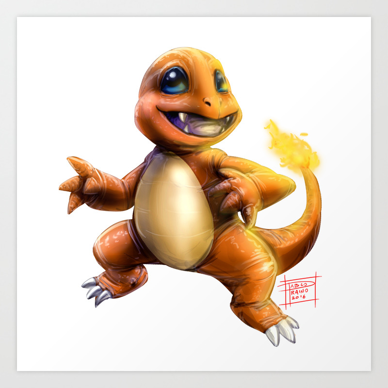 Fire Lizard Art Print By Optimuspraino Society6