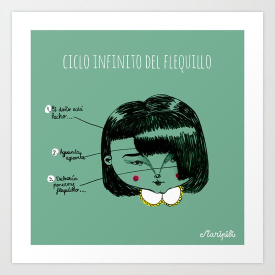 Flequillos Art Print