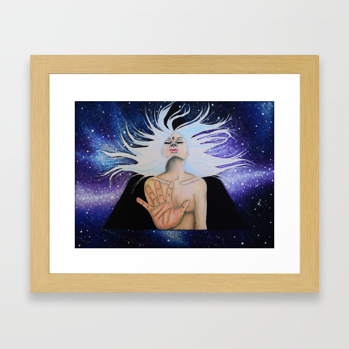 Moon Being Framed Art Print