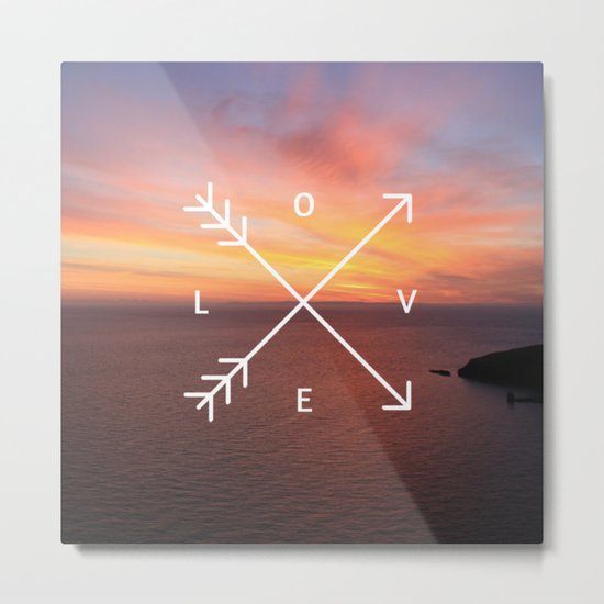 Sunset Love Valentine's Day (Valentine Gift) Metal Print