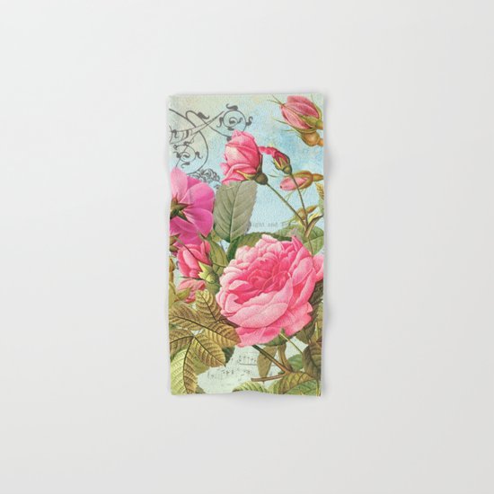 Vintage Flowers #3 Hand & Bath Towel