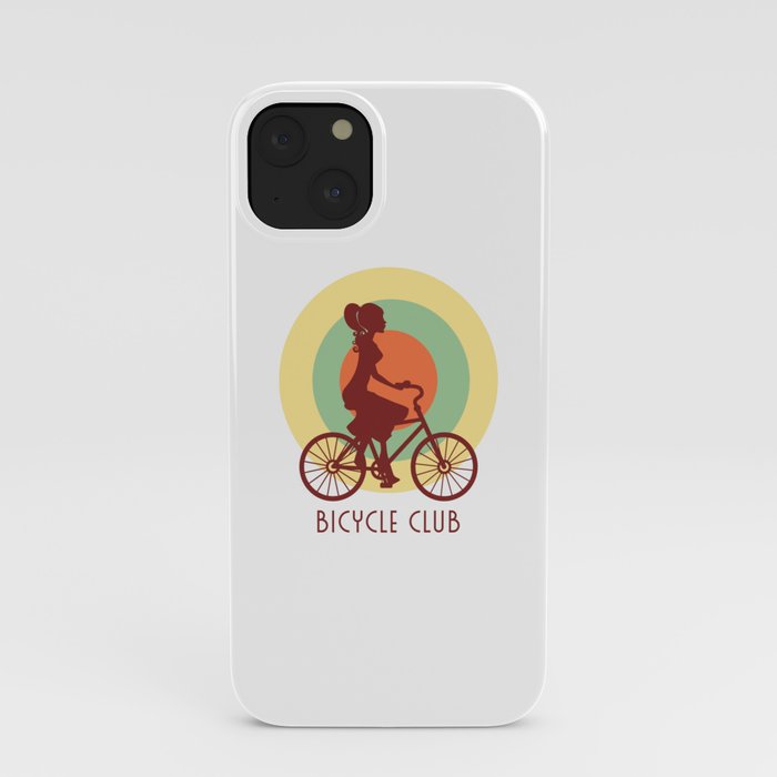 Bicycle club retro vintage colorful design iPhone Case