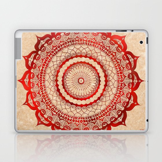omulyána red gallery mandala Laptop & iPad Skin